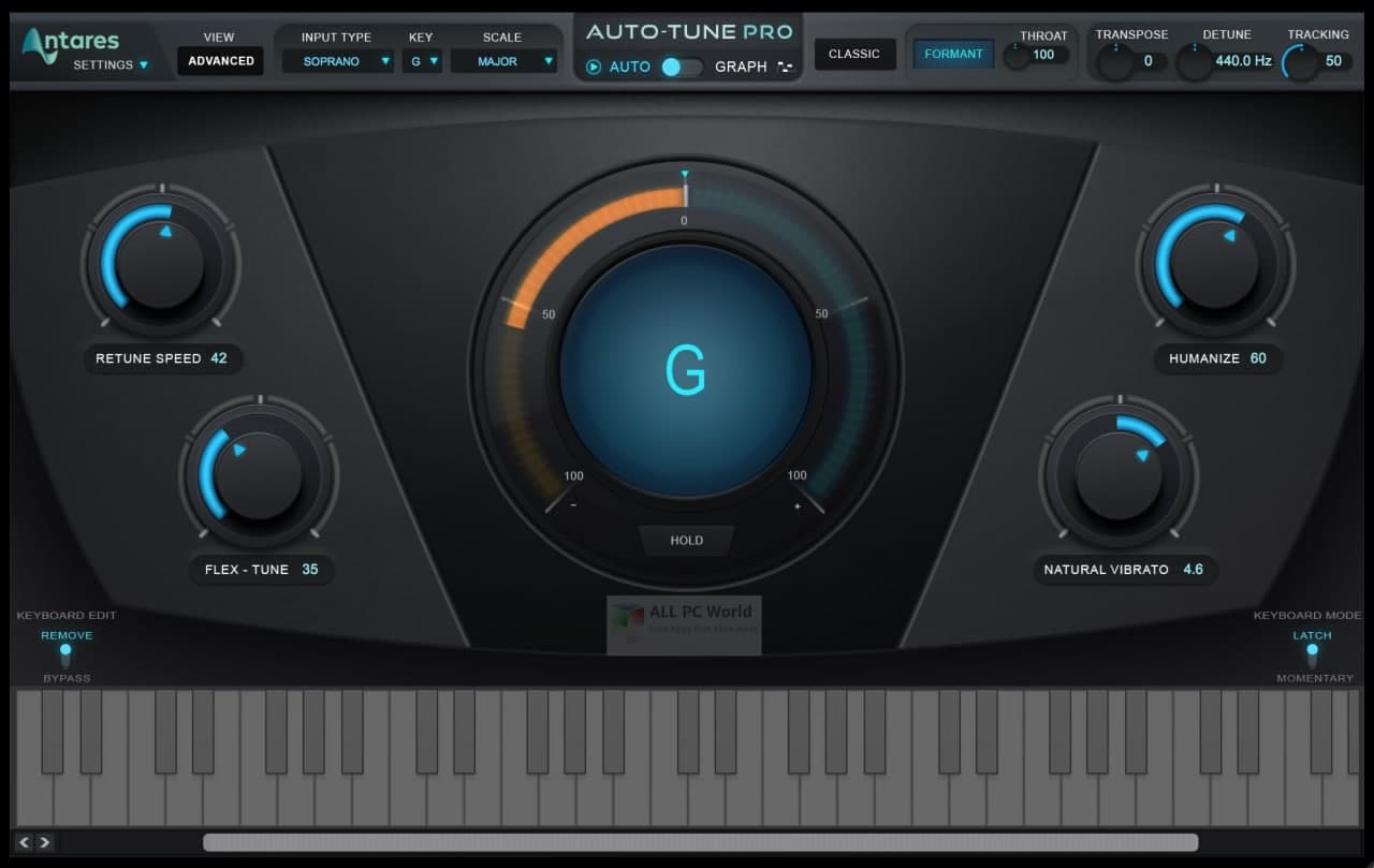 Antares.Auto-Tune.Pro.v9.1.0 User interface