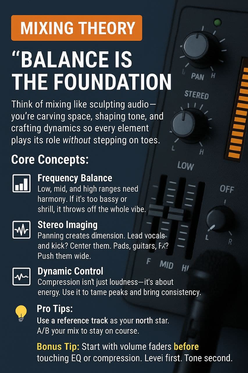 🎚️ Mixing Theory: “Balance is the Foundation” 🔊