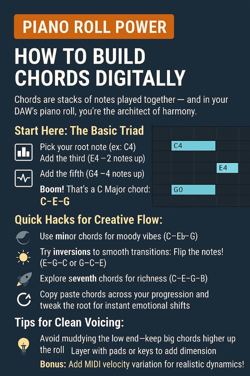 🎹 Piano Roll Power: How to Build Chords Digitally