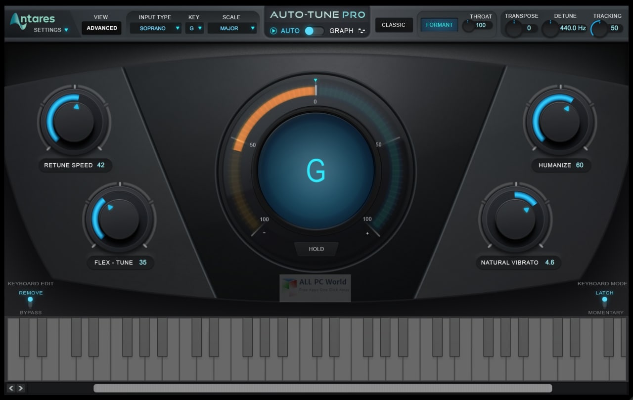 Antares.Auto-Tune.Pro.v9.1.0 User interface